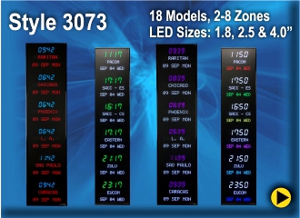 BRG Programmable Time Zone Clock Style 3073.